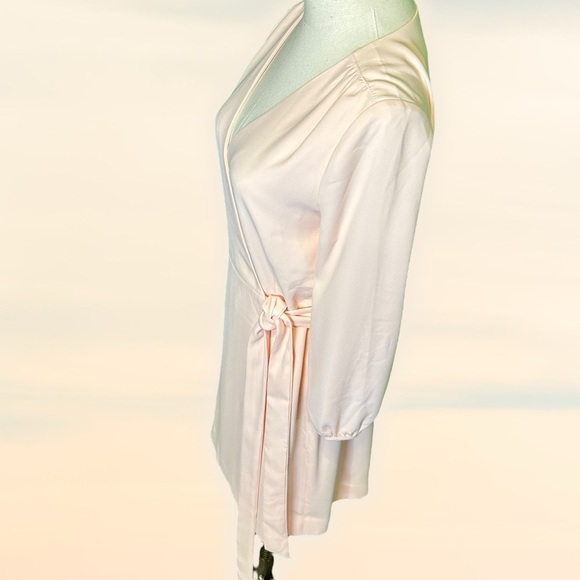 J. Crew ‘Wrap Dress in 365 Crepe’ in Baby Pink Size 4 - Picture 6 of 16